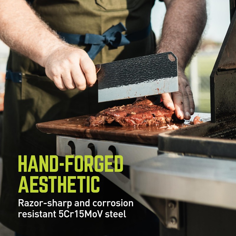 TRUE PrimalForge Cleaver Knife | Cutting Meat, Chopping Fruits &
