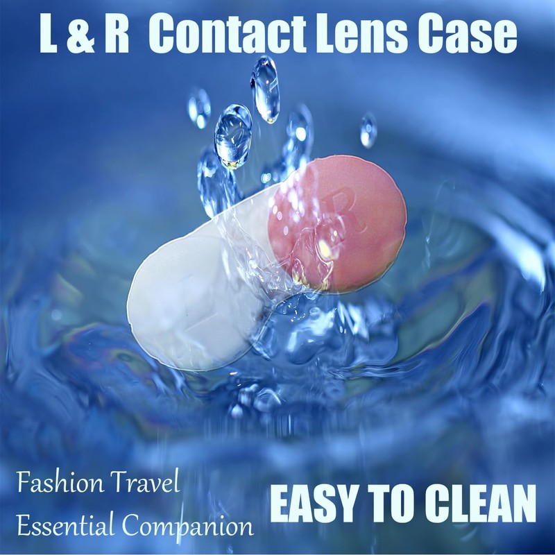 Smanzu 4 Pack Contact lens case Bulk Contact Lens Soak