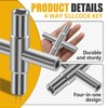 GlamRays Square Key, 4-Way Inner Dimensions 6.5 mm/7 mm/8 mm/9