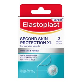 Elastoplast Second Skin Protection Faster Healing XL Dressings (3 Plasters), Hydrocolloid Dressings with Advanced and Flexible Protection and Faster Healing, Ultra-Thin and Waterproof