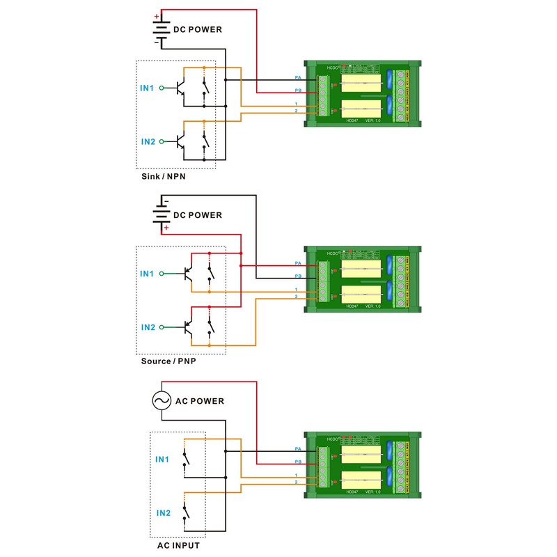 AC/DC 24V Coil 2-SPDT Pluggable Power Relay Module, 16A 250VAC/30VDC