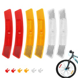 KOPPANG Bike Wheel Reflectors Bicycle Spoke Reflector Bicycle Safety Warning Reflector Road Bike Tire Reflectors Bike Accessories for Mountain Bike Decoration Night Riding 6 Count (Pack of 1)