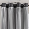 Anytime Home Curtains Blackout and Sheer Layered Solid Window Curtain