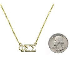 Phi Sigma Sigma Greek Sorority Lavalier Necklace Pendant Sorority Floating Necklace
