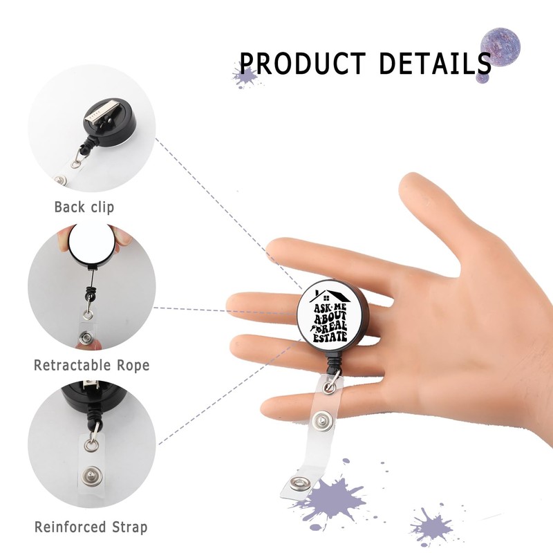 Real Estate Realtor ID Badge Holder Real Estate Agent Thank