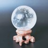 Polar Jade 45mm Crystal Ball with Stand for Healing, Meditation,