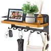 Beruyu Key Holder Wall Mount, Decorative Key Hanger with Shelf