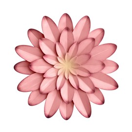 DEARBIRDER Pink Metal Flower Wall Decor 12 inch, 4 Layers Floral Sculpture Indoor Outdoor Decor, Hanging Garden Artwork Decoration