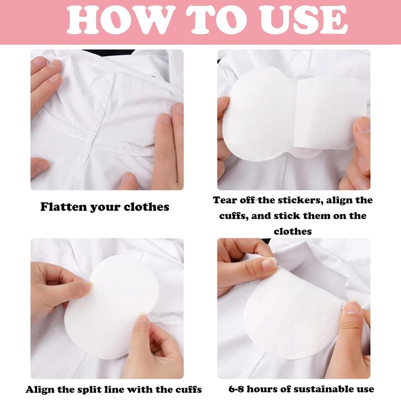 150 PCS Armpit Sweat Pads, Sweat Pads for Women and