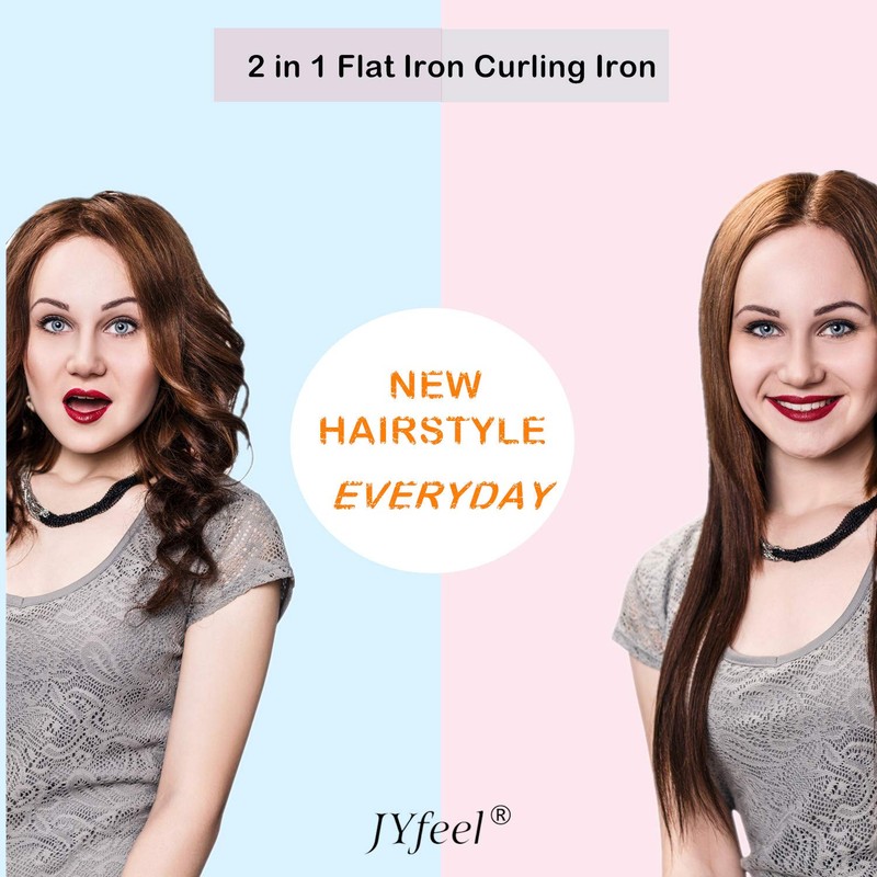2 in 1 Hair Straightener and Curler, 1 Inch Ceramic