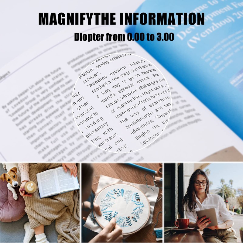 Soarea Oprah Oversized Reading Glasses for Women Trendy Round Computer