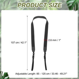PATIKIL Camera Strap, Nylon Adjustable Camera Neck Strap Digital Camera Shoulder Belt for Nikon Video Camcorder Monocular Photographers, Black