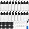 Singhoow 20 Set Airbrush Siphon Bottles Jars 1.06 Ounce(30cc) Plastic