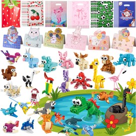 30 Pack Bulk Party Favors for Kids – Mini Ocean Animal Building Blocks Toys Set Compatible with Major Brands,Birthday,Bag Fillers Easter,Christmas,Valentine's Day Gifts for Boys Girls Ages 6-12