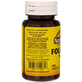 Nature`s Blend Folic Acid 1000mcg Tablets 100 Count (4 Pack)