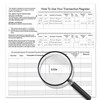20 Pack Checkbook Register, Check Registers for Personal Checkbook, 6"