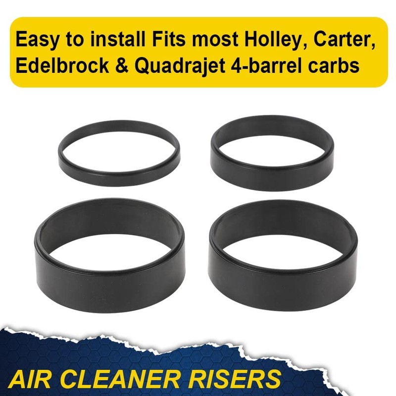 PIT66 4Pcs Air Cleaner Spacer Plastic Compatible with Edelbrock Holley