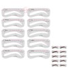 TgoBeauty 10pcs/set Eyebrow Stamp Stencil Kit Eyebrow Stencils Reusable Silicone