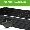 DIIYIV 2PCS 12x2x1FT Galvanized Raised Garden Bed Kit,Vegetable Boxes-Rectangle Metal