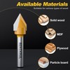 REKCKRUL 60-Degree V Groove Router Bit, 1/4" Shank, 1/2" Cutting