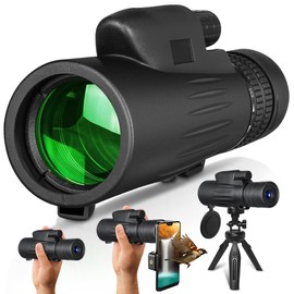 Monocular Telescope,10-30X42 High Power HD Zoom Monocular- BAK4 Prism &FMC Lens Clear and Bright With Smartphone Holder & Extendable Tripod With for Bird Watching Hunting Camping Travelling Wildlife