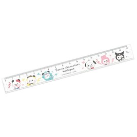 Kamio Japan 164970 Sanrio Characters x Mochi Squishy Panda, Slim 6.7 inches (17 cm) Ruler, Narikiri Party, Sanrio Panda, Collaboration, Character Cafe, Funnel, Compact