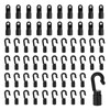 70 PCS Bungee Shock Cord Hooks Black Plastic Rope Terminal
