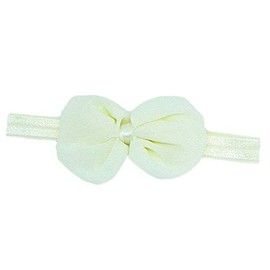 Baby hair band - ribbon bow - tulle - girls - baby - elastic band - accessories - beige colour