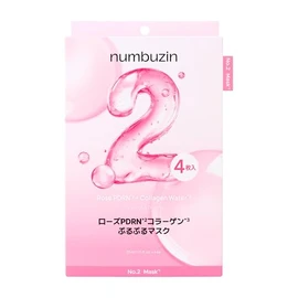numbuzin Sheet Mask #2 Rose PDRN Collagen Plump Mask 4 Pcs Face Pack Face Mask Korean Cosmetics Pack Skin Care