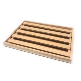 Space Home - Rectangular Crumb Catcher - Bread Cutting Board with Removable Section - Cutting Board With Bread Crumb Collector Tray - 32 x 22 x 2,5 cm