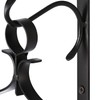 Souliron Hanging Hurricane Glass Wall Sconce Candle Holder Black Metal