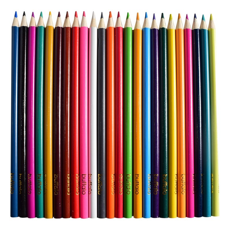 Buffalo Original, 24pk Coloured Pencils Pre-sharpened