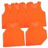 DECHOUS 6pcs Mesh Soccer Vests for Adults Striped Sleeveless Training