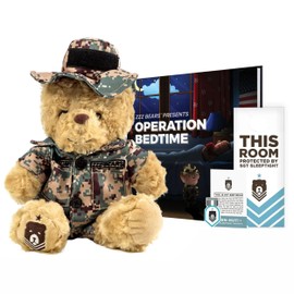 ZZZ Bears SGT Sleeptight Marine Teddy Bear with Storybook & Sleep System, Comforting Gift for Marine Kids, Helps with Bedtime Routine, Deployment Separation & Emotional Support
