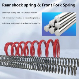 JINFANNIBI Heavy Duty Fork Springs & Rear Spring for Kawasaki KLX140L 09-20 KLX140RL 21-23