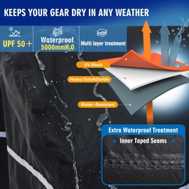 SUPCVR Motorcycle Cover Heavy Duty & Durable,All-Season Waterproof,UV-Proof,Windproof,Anti-Theft with Reflective Strips,Fits Harley Davidson,Honda,KTM,BMW,V-Strom,Suitable for Motorcycles Up to 104"