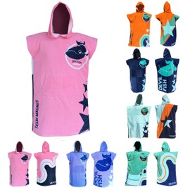 Team Magnus kids poncho towel - bathrobe for kids - one size for 4'-5'6"