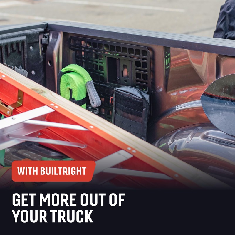 Bedside MOLLE Panel Rack System Compatible with 2015–2023 F-150, Raptor,