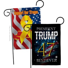 Trump 47 Best Ever Garden Flags Pack Americana Political President Democrat Republican Tea Party United State American Election Support Our Troops Gift Yard House Double-Sided 13 X 18.5