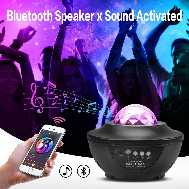 Grandisk Night Light Projector with Music LED Star Light Projector