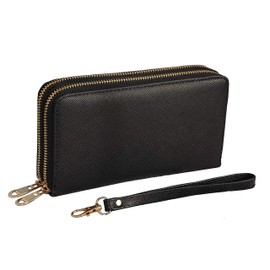 GRESEL Women's Wallet in Faux Leather, with Zipper and Coin Purse