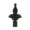 3/4" Fence Finials Fleur De Lis High-Impact Polypropylene Black Finial