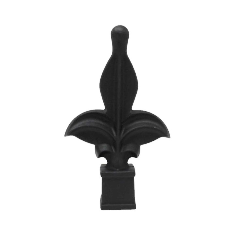 3/4" Fence Finials Fleur De Lis High-Impact Polypropylene Black Finial