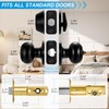 Plustool 4 Pack Front Door Lock Set,Matte Black Exterior Door