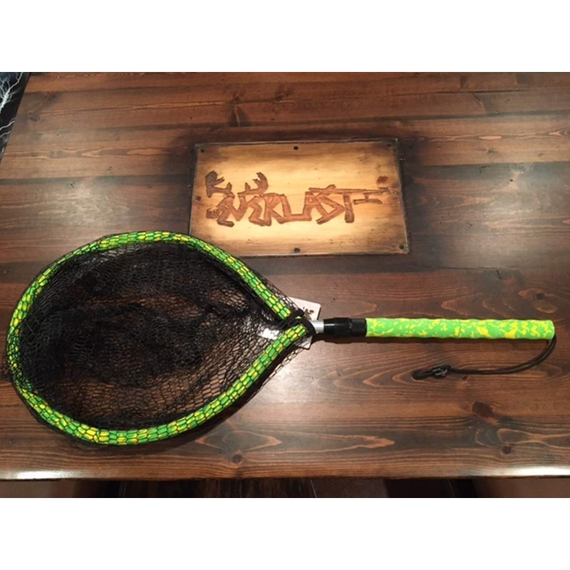 LastMemory Foreverlast YakNet Large Hoop Floatable Fishing Net, Green