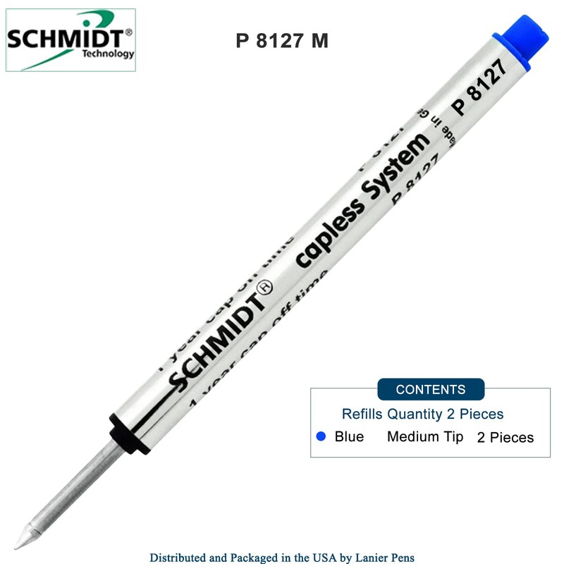 Schmidt Retro 1951 Short Capless Rollerball Ink Refill Medium Tip,