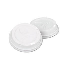 DIXIEF Dome Drink-Thru Lids,10-16 Oz Perfectouch;12-20 Oz Wisesize Cup, White, (Pack of 1, 50 Count Total)