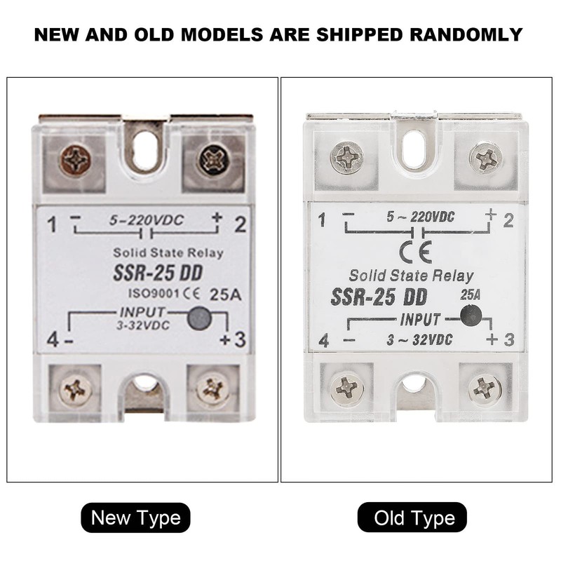 Broco SSR-25 DD 25A 5-220VDC Solid State Relay for Automation