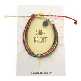 Doodle Beads Shine Bright Friendship Threaded Bracelet Wax Coated and Waterproof