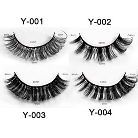 Eyelashes False Lashes Natural Look Transparent Band Eyelash Strips Eyelashes 3D Fake Lashes Soft Reusable Eye Lash 10 Pairs (Y-001)